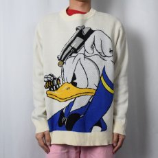 画像3: INNER CIRCLE Disney "Donald Duck" ジャガードニットセーター M (3)