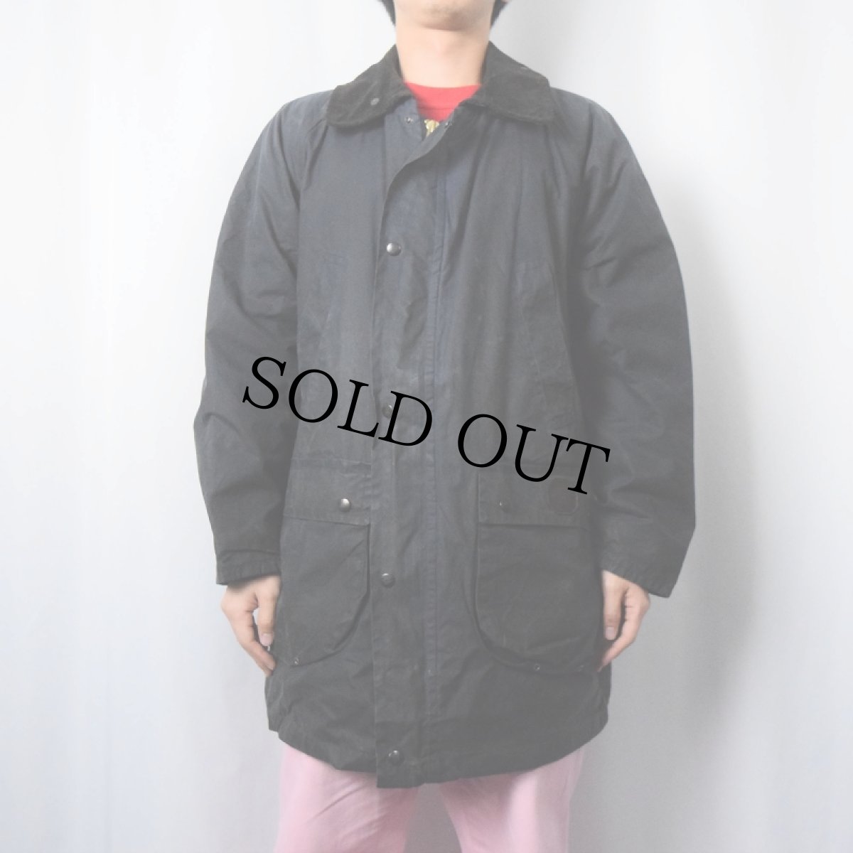 画像3: 90's Burberrys ENGLAND製 オイルドジャケット NAVY (3)