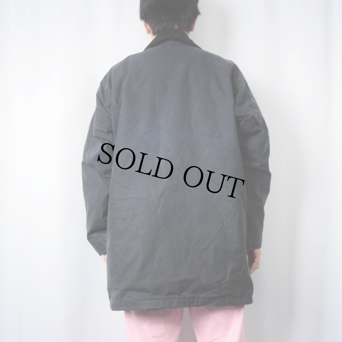 画像4: 90's Burberrys ENGLAND製 オイルドジャケット NAVY (4)