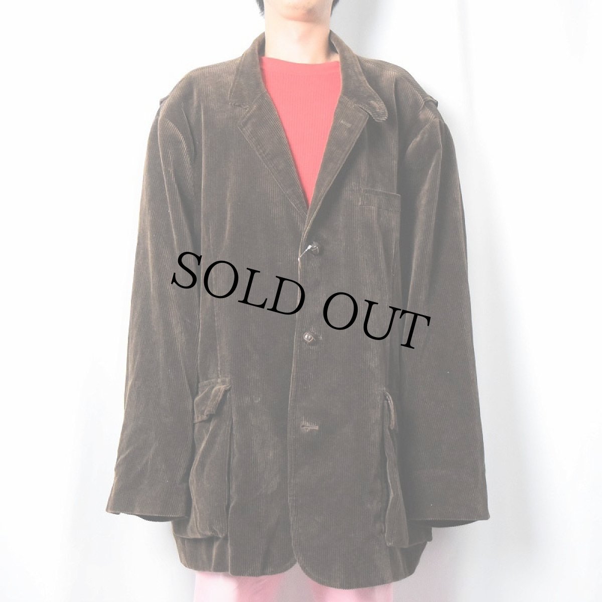 画像2: 90〜2000's POLO Ralph Lauren チンスト付き コーデュロイテーラードジャケット 4XB (2)