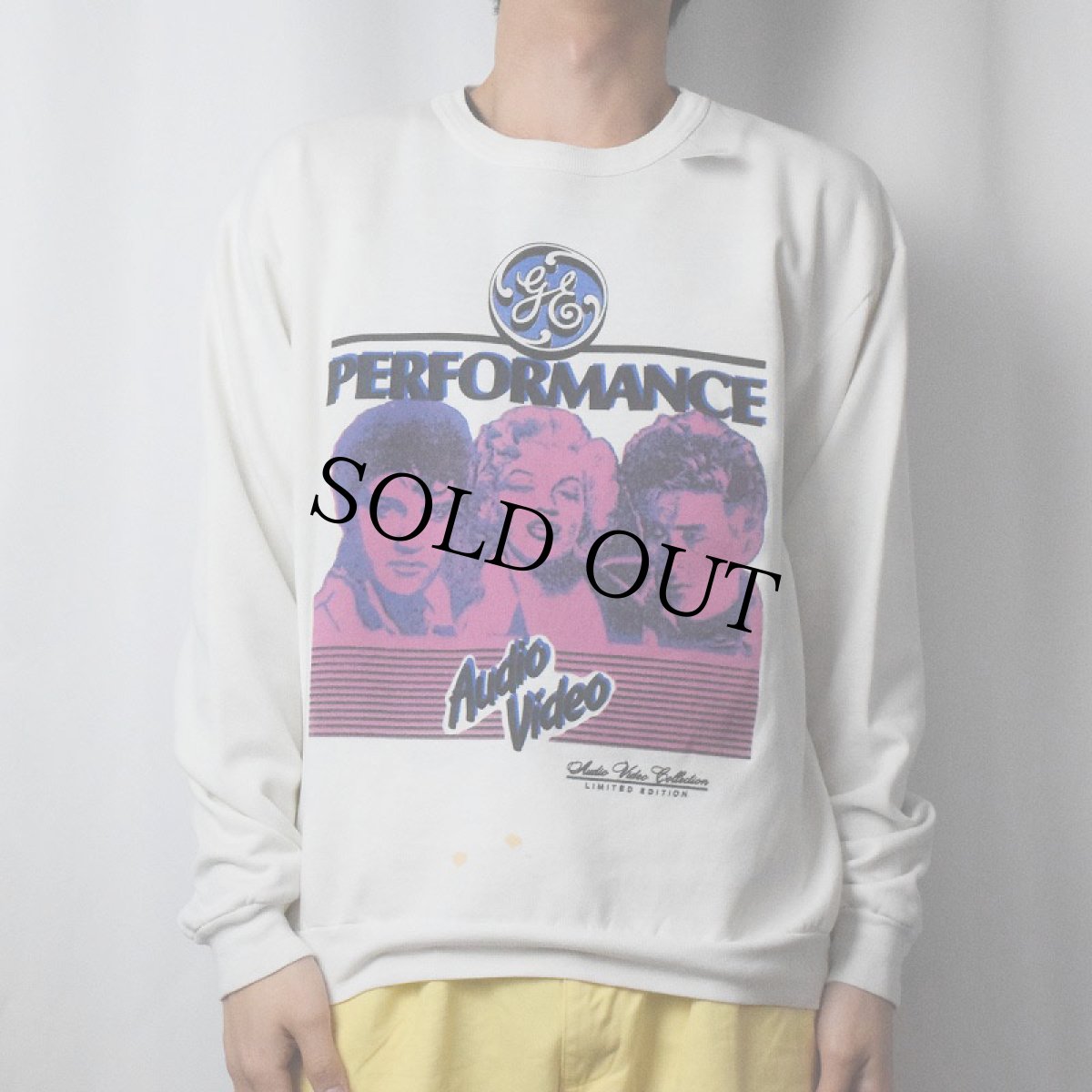 画像2: 80's PERFORMANCE Audio Video Collection ハリウッドスタープリントスウェット (2)