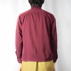 画像3: 40〜50's Cisco USA製 レーヨンギャバジン オープンカラーシャツ SIZE15-15 1/2 (3)