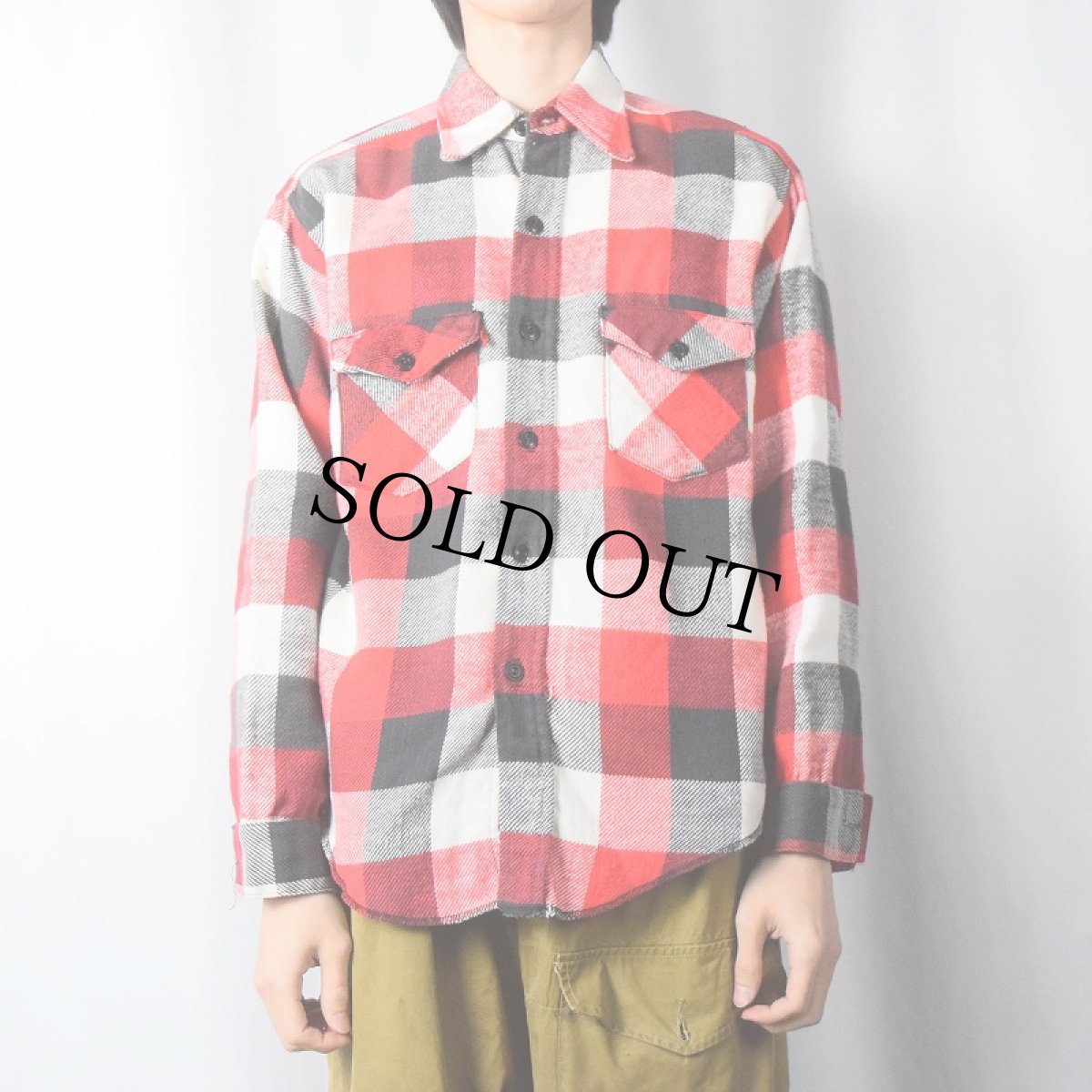 画像2: 70's FROSTPROOF チェック柄 ヘビーネルシャツ SIZE16 1/2 (2)