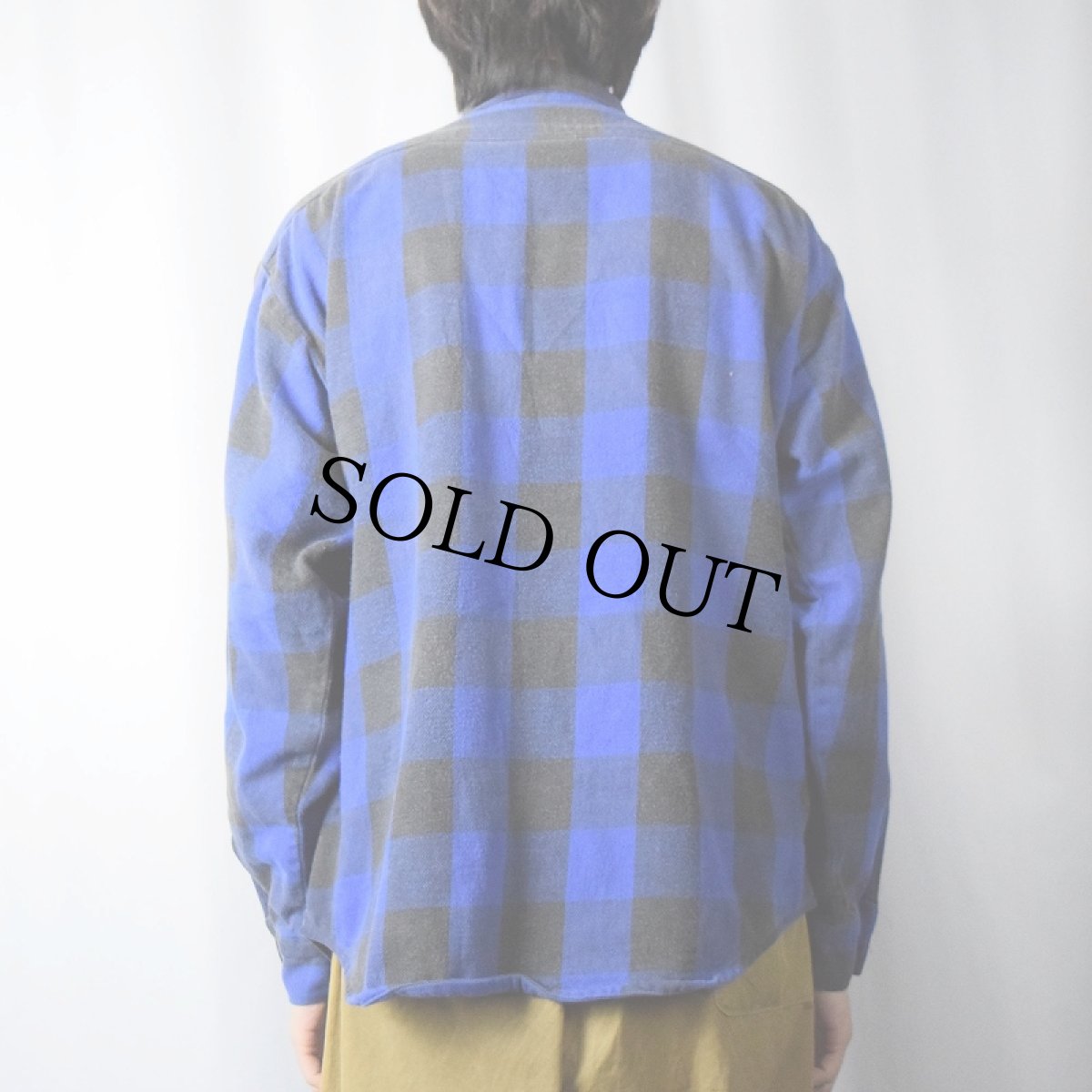 画像3: 70〜80's FIVE BROTHERS USA製 ブロックチェック柄 ヘビーネルシャツ XL (3)