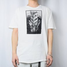 画像2: 80's M.C.Escher USA製 "Tower of Babel" 騙し絵アートTシャツ XL (2)