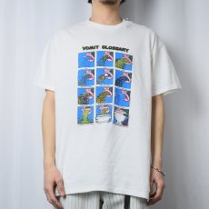 画像2: 80's PETER BAGGE USA製 "VOMIT GLOSSARY" コミックプリント アートTシャツ XL (2)