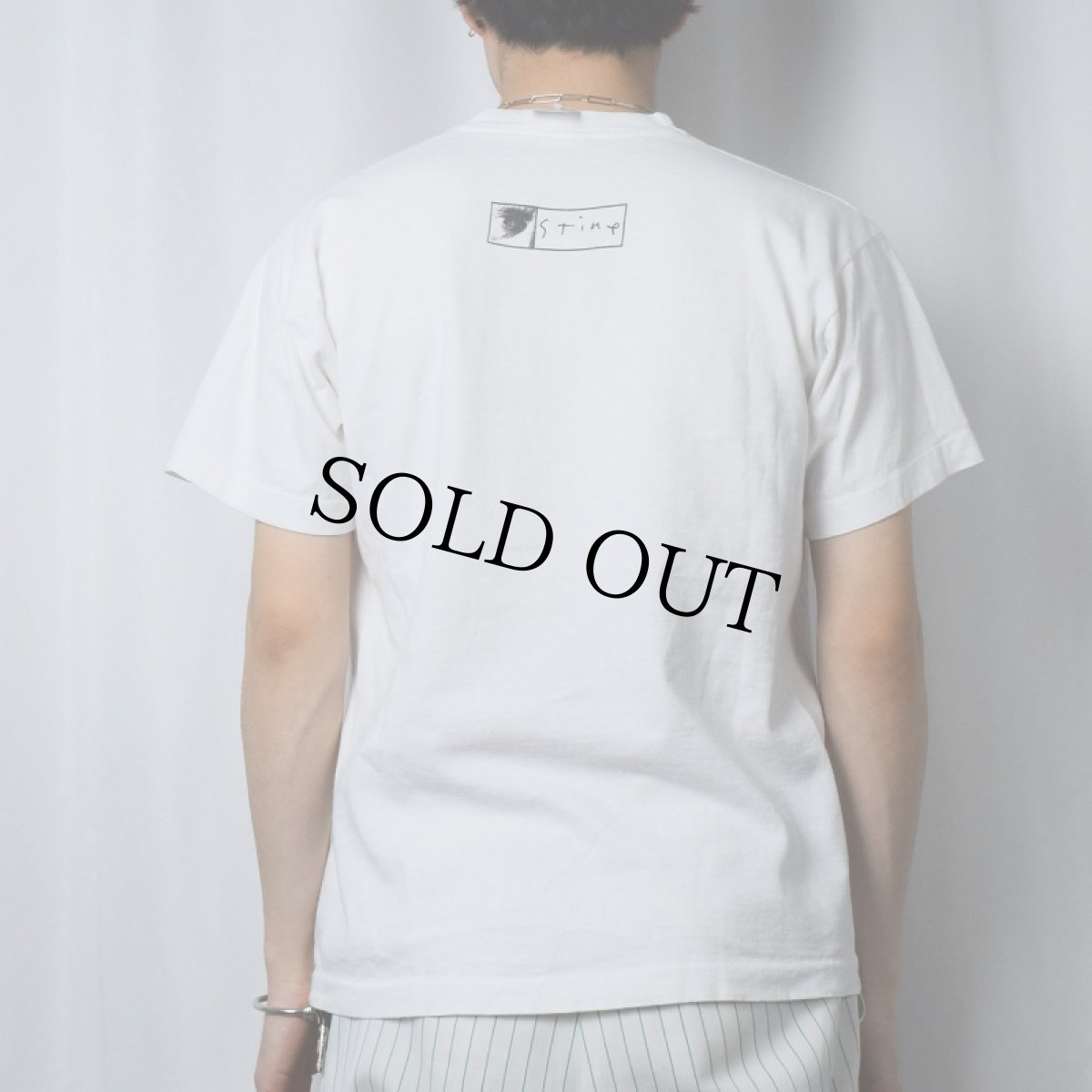 画像4: 90's Richard Stine USA製 "when is it we're supposed to get our rocks off ?" アートプリントTシャツ L (4)