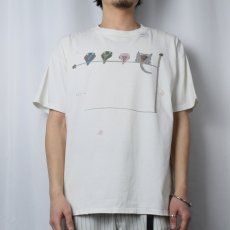 画像3: 90's Richard Stine "Cat Beak" アートプリントTシャツ XL (3)