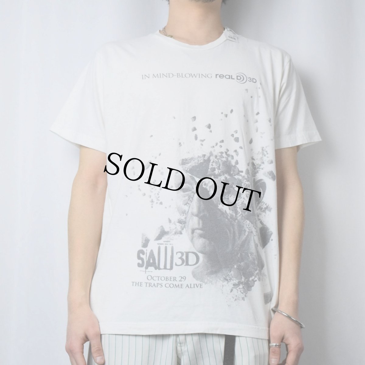 画像2: 2010 SAW 3D ホラー映画プリントTシャツ (2)