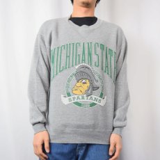 画像2: 90's RUSSEL ATHELETIC USA製 "MICHIGAN STATE SPARTANS" プリントスウェット L  (2)