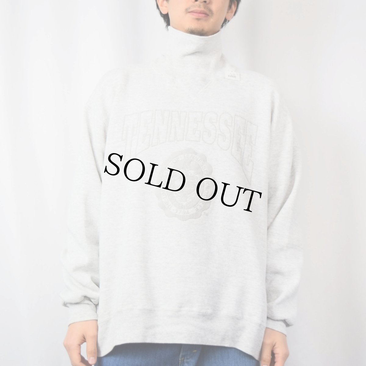 画像2: 90's RUSSEL ATHELETIC "TENNESSEE" タートルネック 発泡プリントスウェット (2)