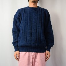 画像2: davison's of BERMUDA インディゴコットンニットセーター NAVY XL (2)