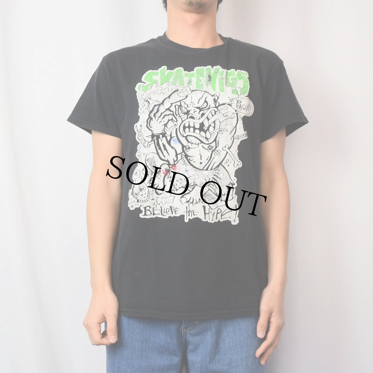 画像2: 90's SKATENIGS × KOZIK パンクインダストリアルメタルバンドTシャツ (2)