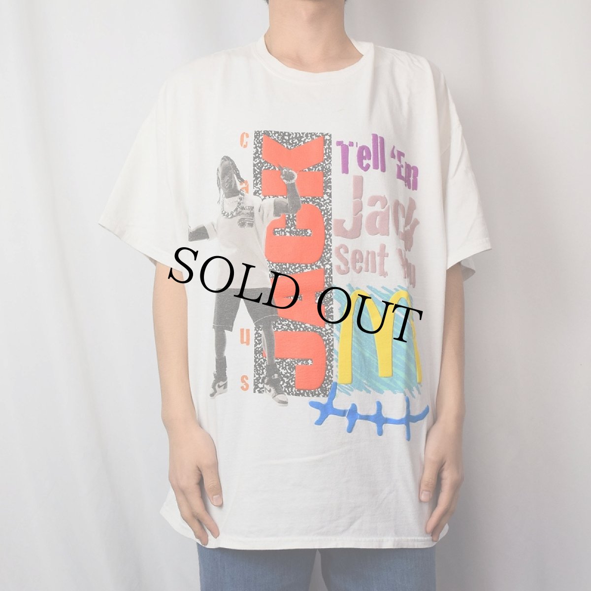 画像3: Travis Scott Cactus Jack×McDonald's ロゴプリント ヒップホップTシャツ XL (3)