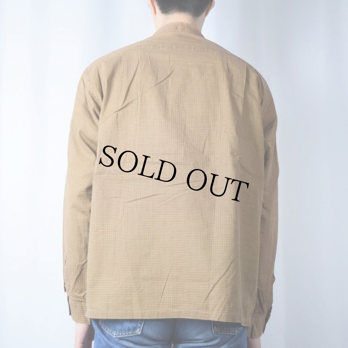 画像3: 50's Sunset 千鳥柄 オープンカラーシャツ L (3)