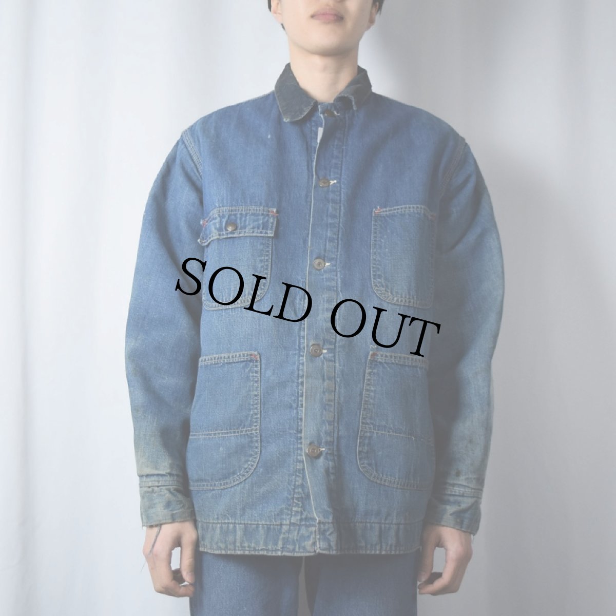 画像3: 70's Sears ブランケット付き デニムカバーオール L (3)