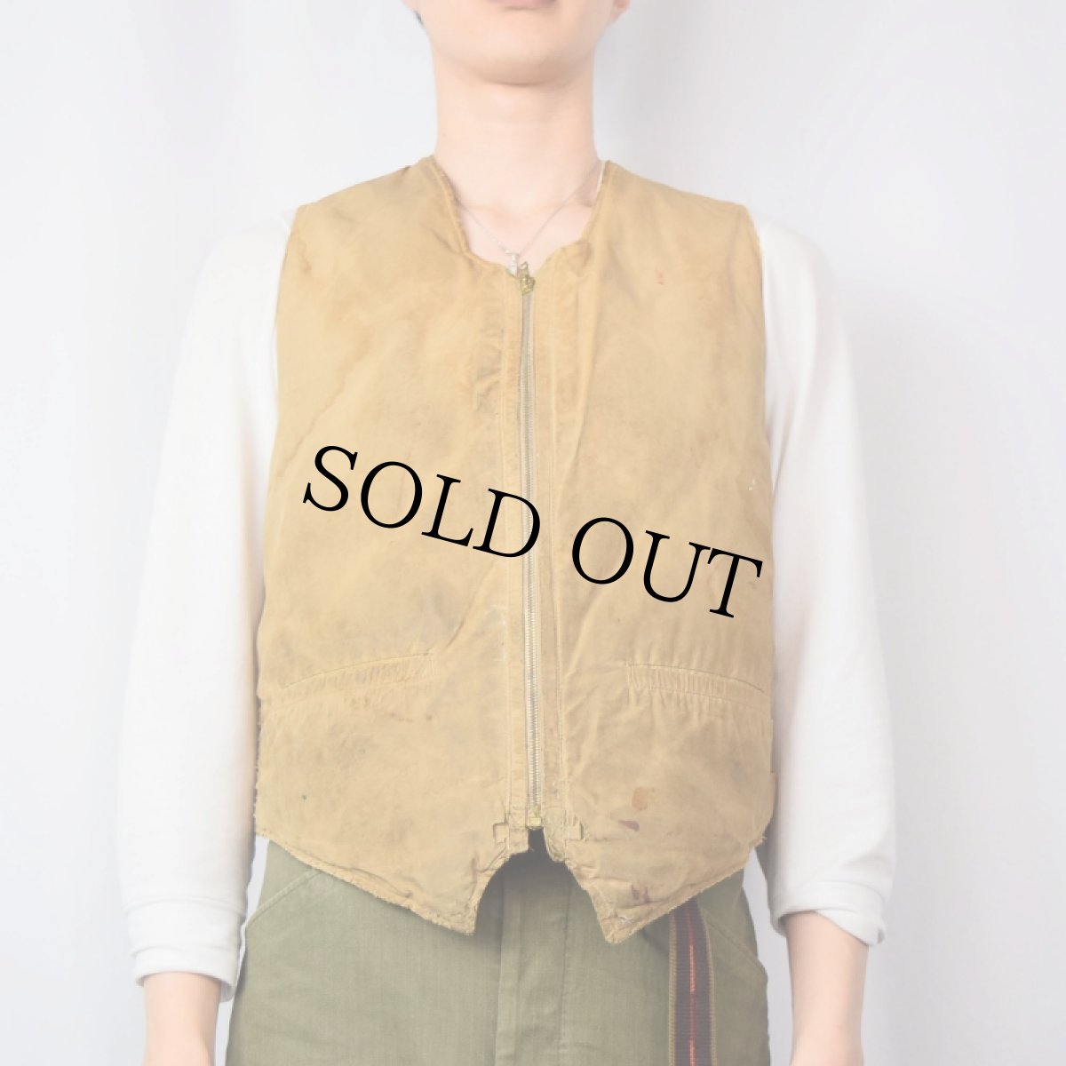 画像3: 50's Feather Foam ダウンベスト (3)