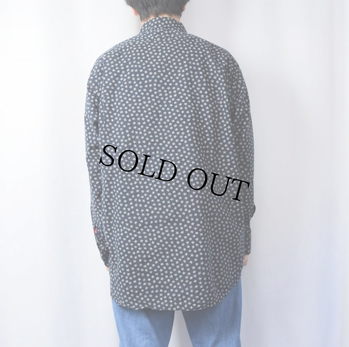 画像3: POLO Ralph Lauren "LOWELL SPORT" 花柄 コットンシャツ NAVY XL (3)