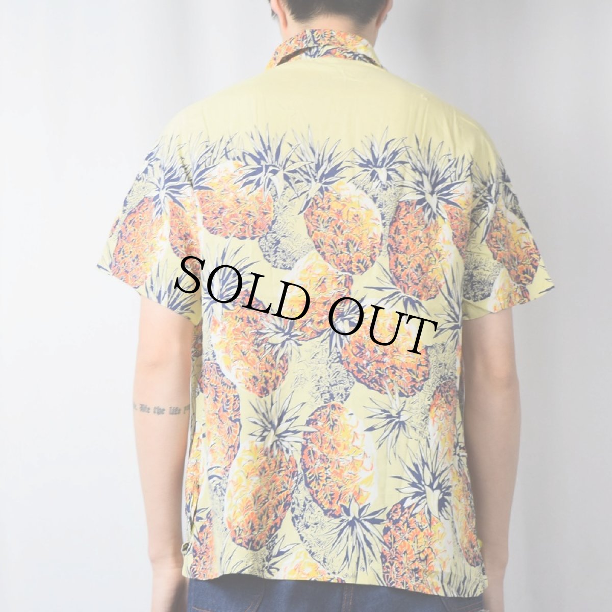 画像3: 40's Catalina USA製 パイナップル柄 アロハシャツ M (3)