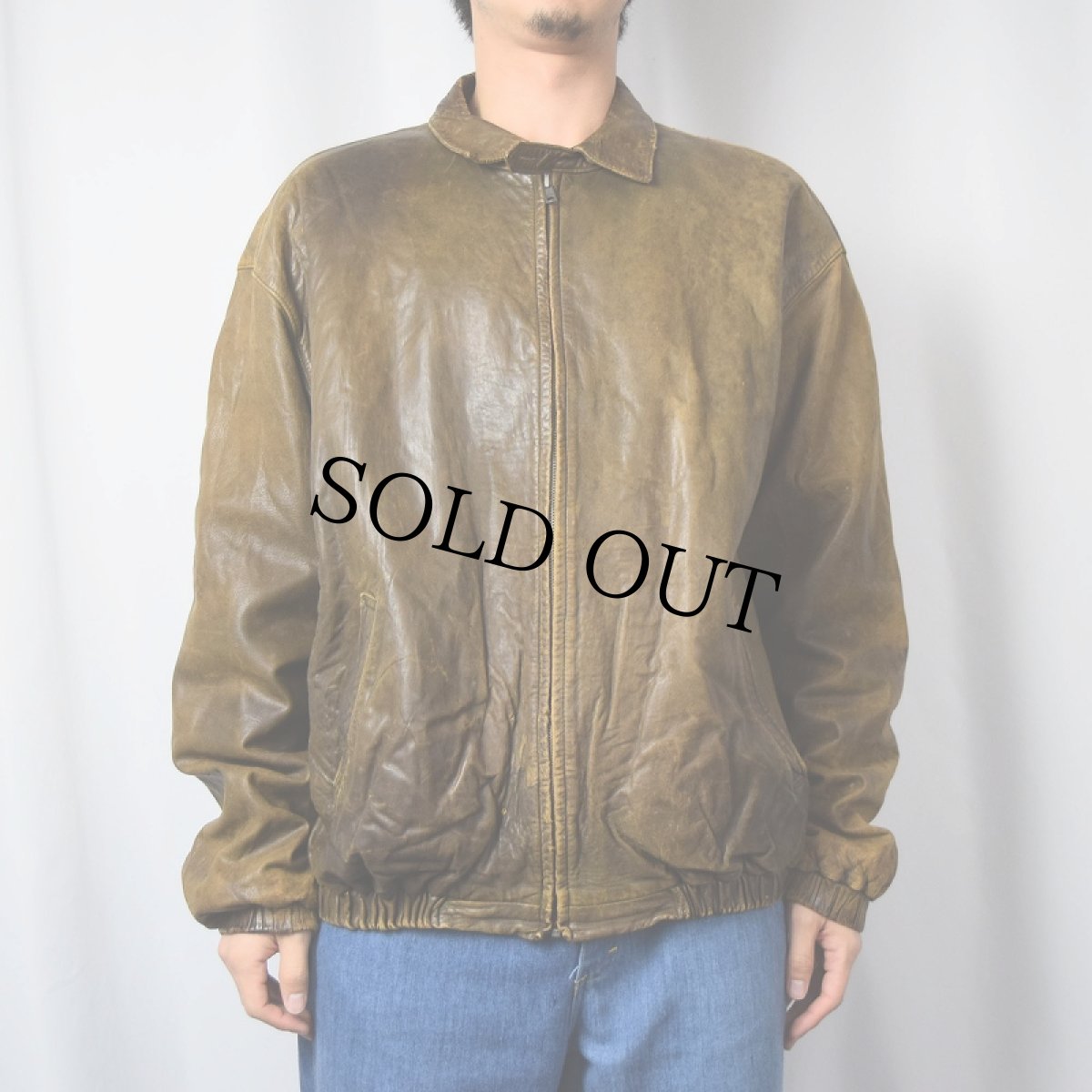 画像2: POLO Ralph Lauren レザージャケット L (2)