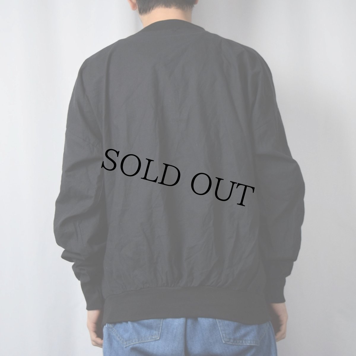 画像3: 90's〜 Quitman USA製 無地コットンプルオーバー BLACK XL (3)