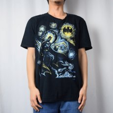画像2: BATMAN "Vincent Van Gogh" アートパロディプリントTシャツ BLACK L (2)
