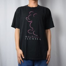 画像2: 90's Disney USA製 "Mickey Presents... FLORIDA" キャラクタープリントTシャツ BLACK L (2)