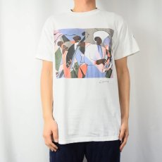 画像2: 90's Joseph Holston風 USA製 アートプリントTシャツ M (2)