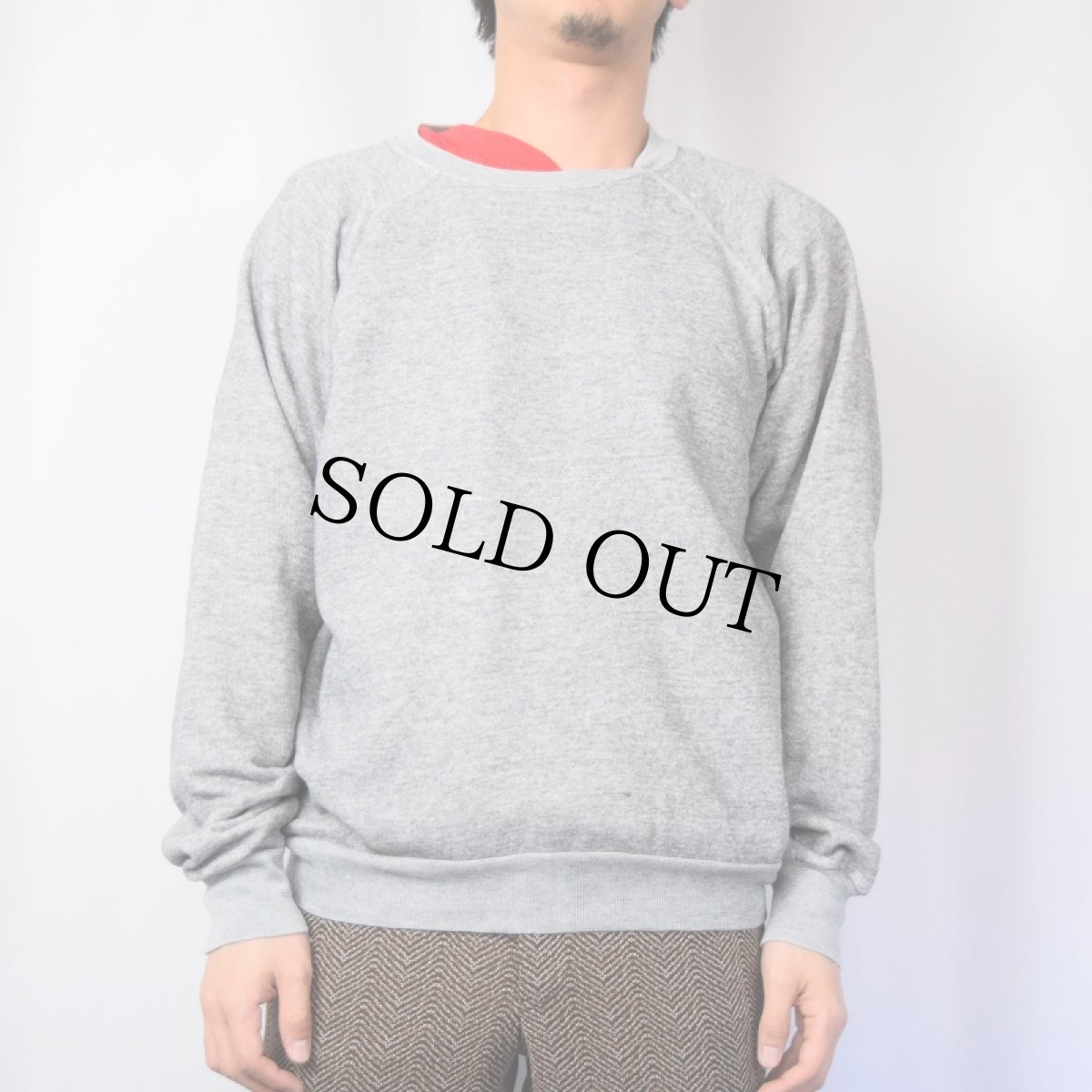 画像2: 70〜80's USA製 無地ラグランスウェット (2)