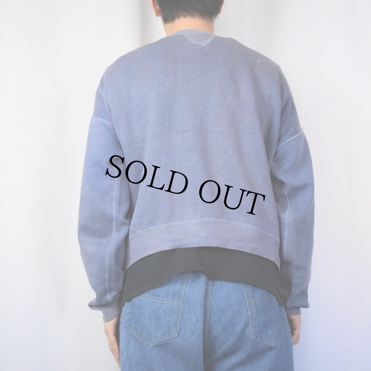 画像4: 40〜50's 両V はめ込みガゼット 無地スウェット (4)