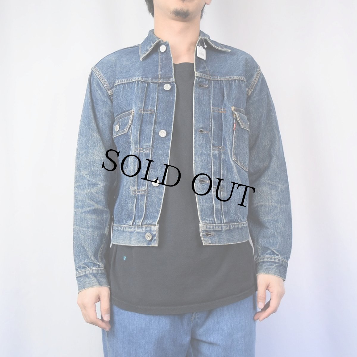 画像2: 50〜60's LEVI'S 507XX 紙パッチ BIGE 2nd デニムジャケット (2)