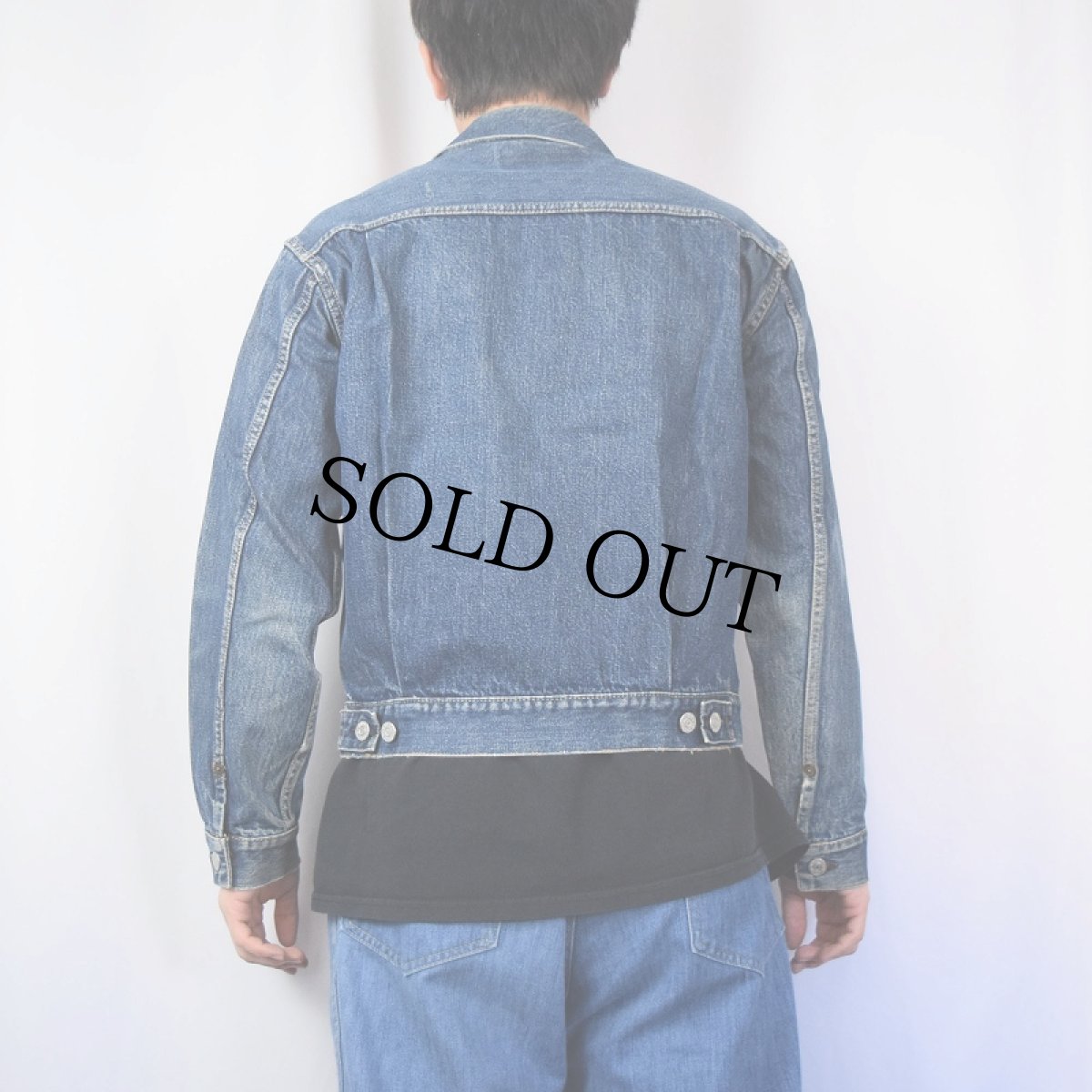 画像3: 50〜60's LEVI'S 507XX 紙パッチ BIGE 2nd デニムジャケット (3)