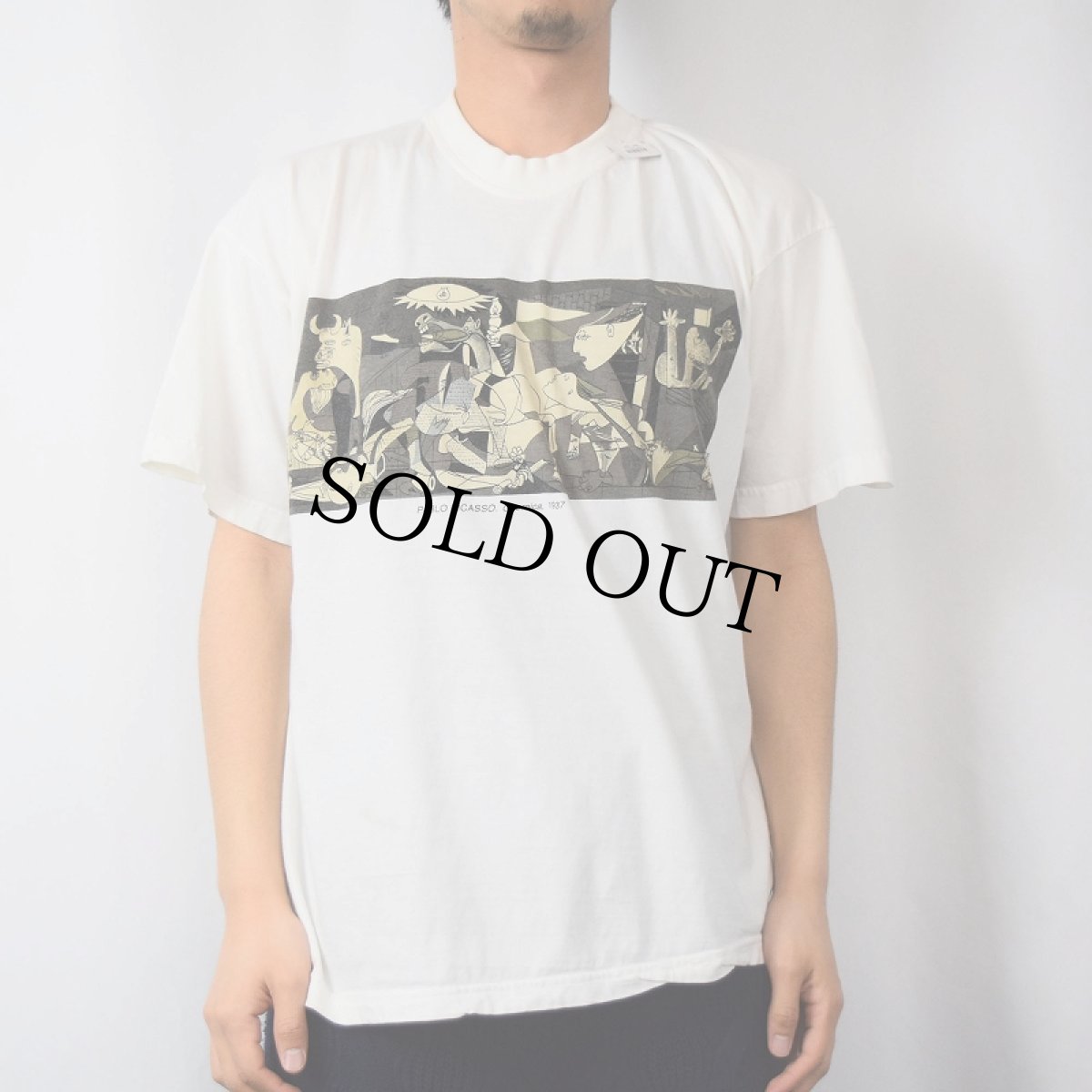 画像2: 90's Pablo Picasso "Guernica" アートTシャツ XL (2)