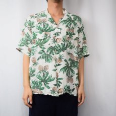 画像3: 50's Random Wear "Pineapple" オールオーバーパターン レーヨンハワイアンシャツ  (3)