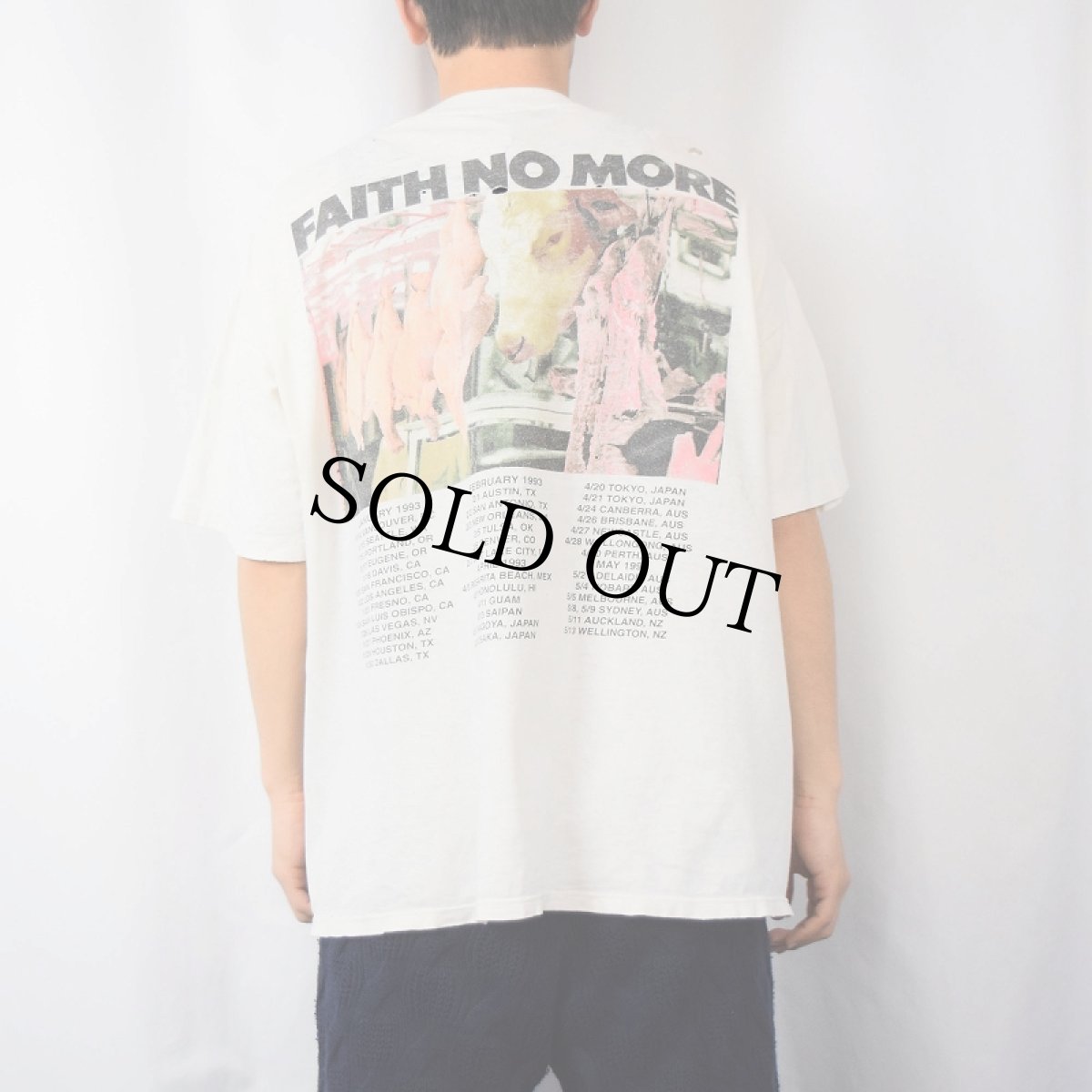 画像4: 90's FAITH NO MORE USA製 オルタナティヴ・ロックバンドプリントTシャツ XL (4)