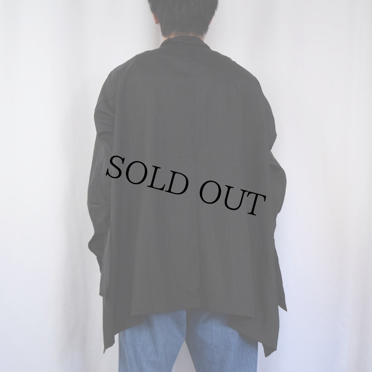 画像3: monitaly USA製 デザインナイロンシャツジャケット BLACK S (3)