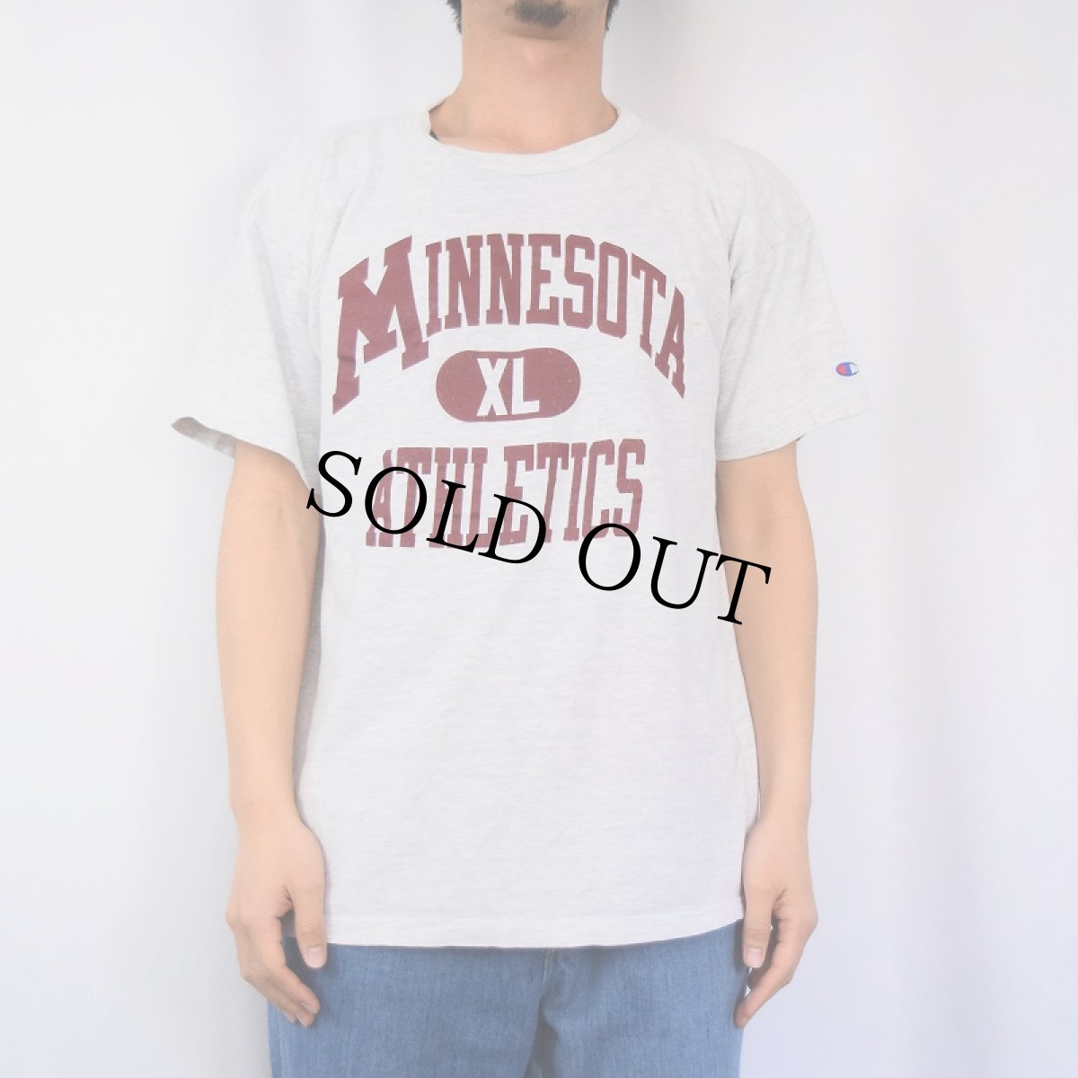 画像2: 90's Champion USA製 "MINNESOTA  ATHRETICS" プリントTシャツ XL (2)