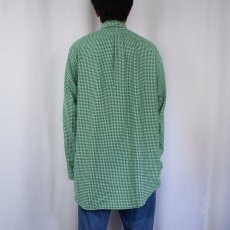 画像3: POLO Ralph Lauren "CLASSIC FIT" ロゴ刺繍 ギンガムチェック柄 コットンボタンダウンシャツ L (3)