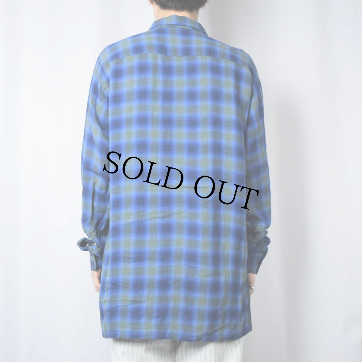 画像3: 70's above average オンブレーチェック柄シャツ TALL (3)