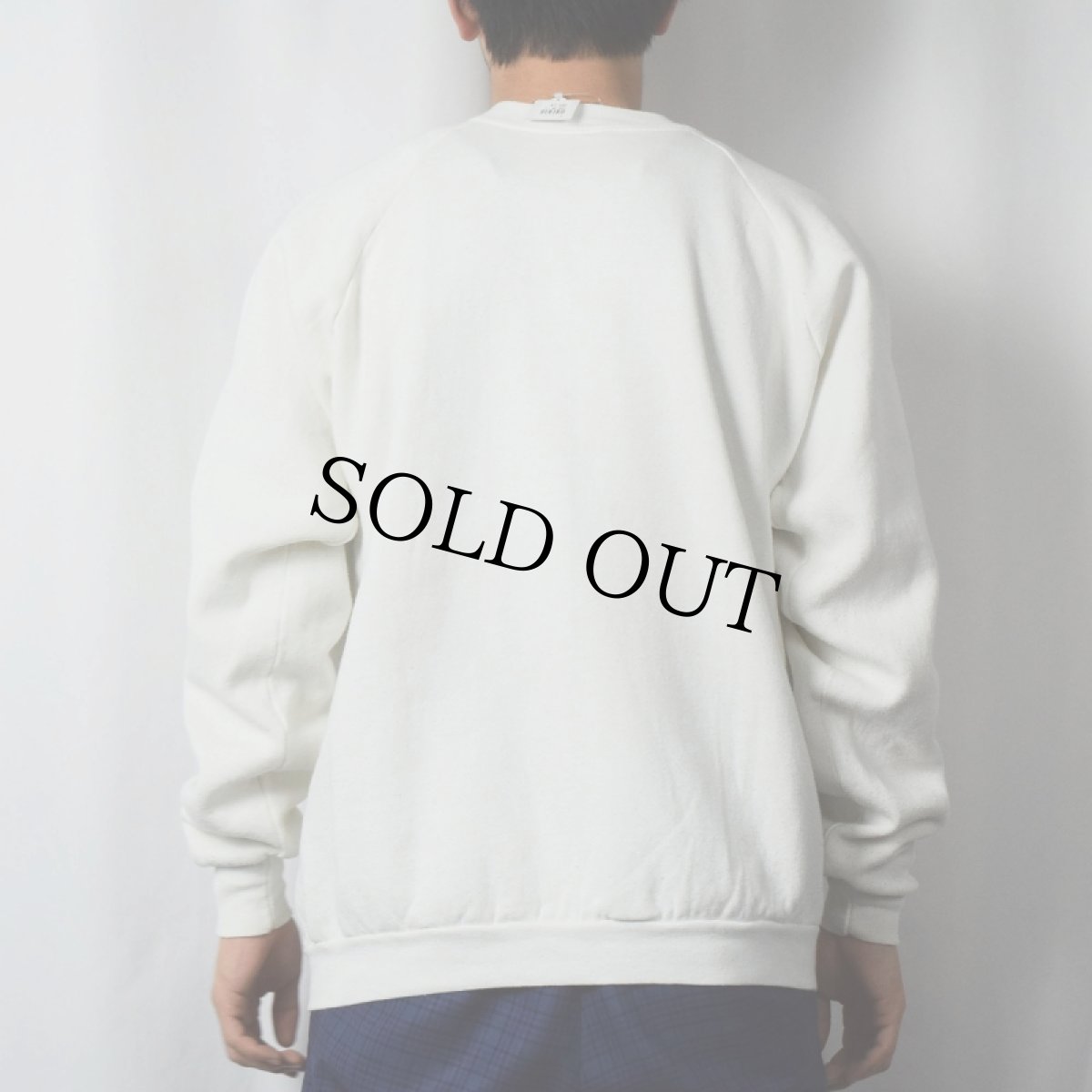 画像3: 〜90's USA製 "DON'T HATE COMMUNICATE" メッセージプリント ラグランスウェット XL (3)