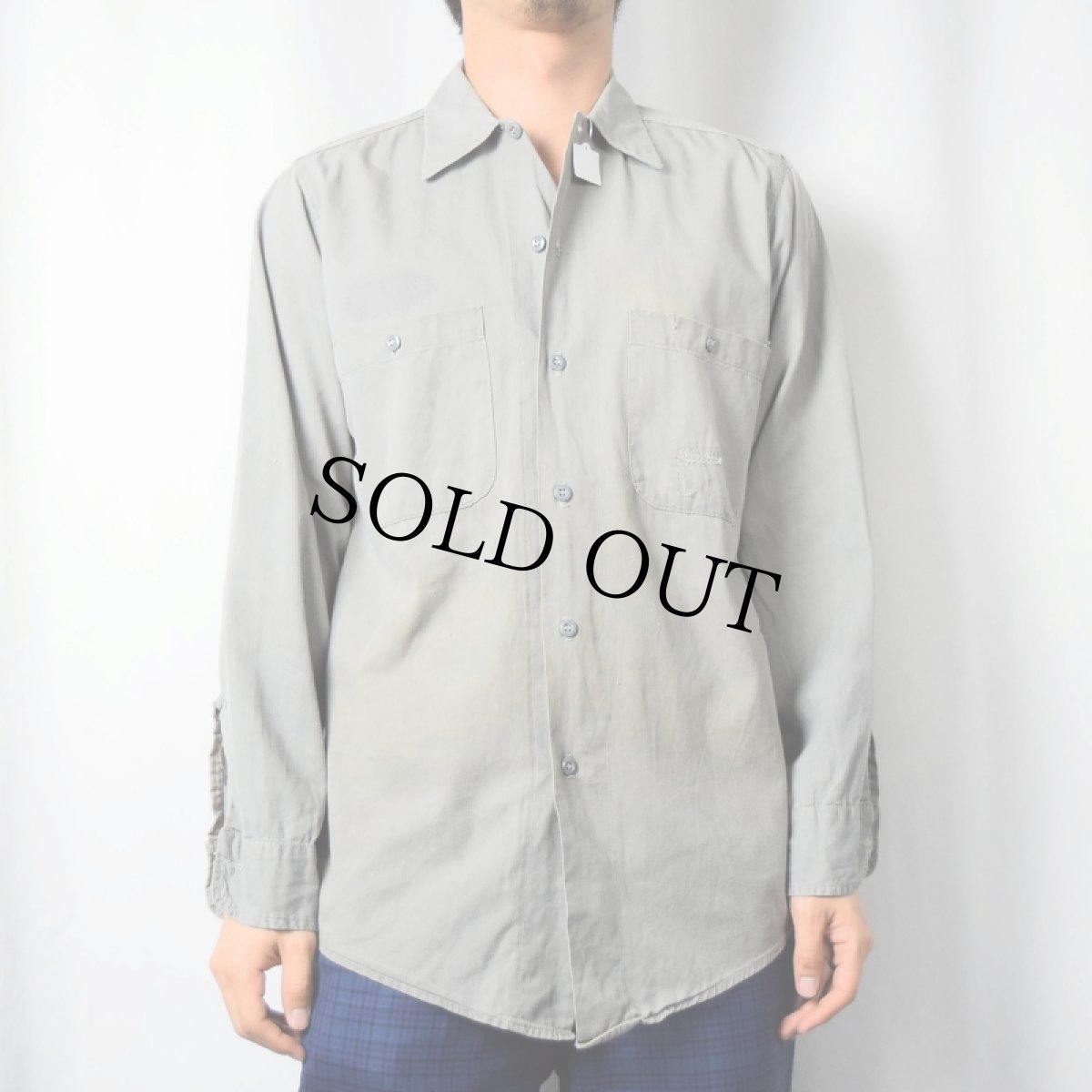 画像2: 70's〜 ワークシャツ S (2)