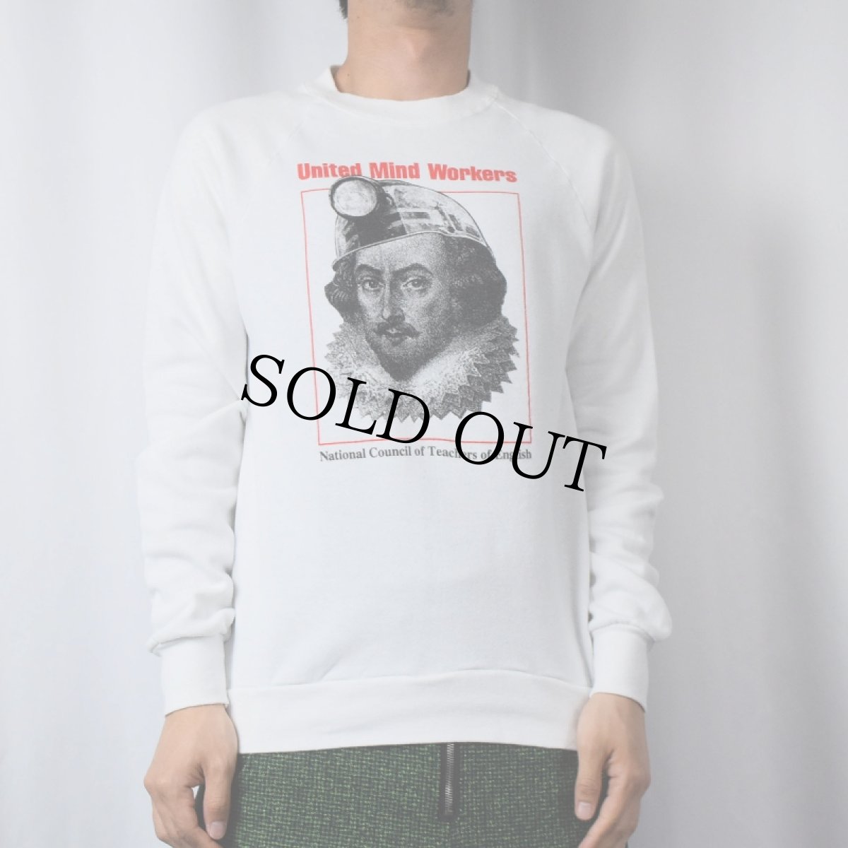 画像2: 90's USA製 "United Mind Workers" プリントスウェット L (2)