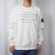 画像2: 【SALE】 90's "I'M A HAIRDRESSER!" USA製 メッセージプリントスウェット XL (2)