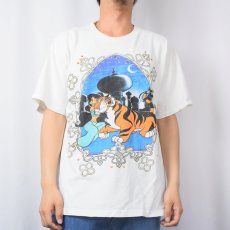 画像2: 90's Disney Aladdin USA製 "Jasmine & Rajah" キャラクタープリントTシャツ XL (2)