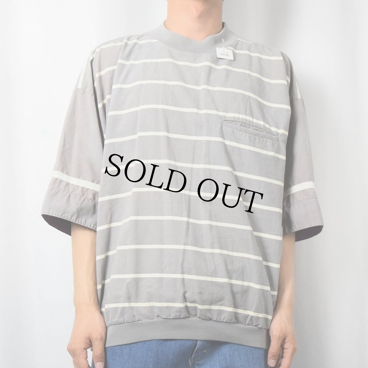 画像2: ボーダー柄 プルオーバーシャツ (2)