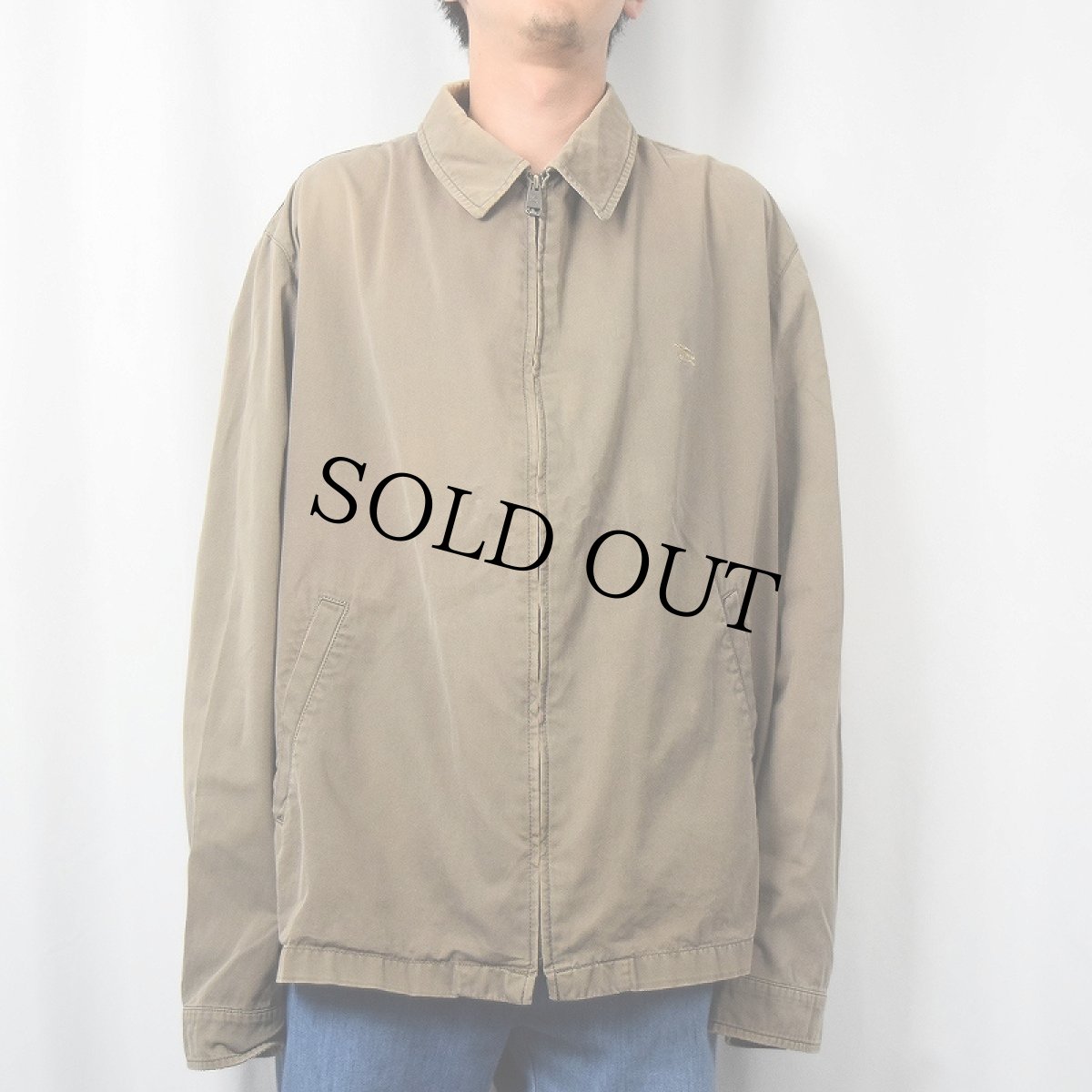 画像2: BURBERRY ロゴ刺繍 コットンツイル スイングトップ SIZE9 (2)