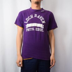 画像3: 70's Champion USA製 バータグ "LOCH RAVEN PHYS. EDUC." ダブルフェイス リバーシブルTシャツ M (3)