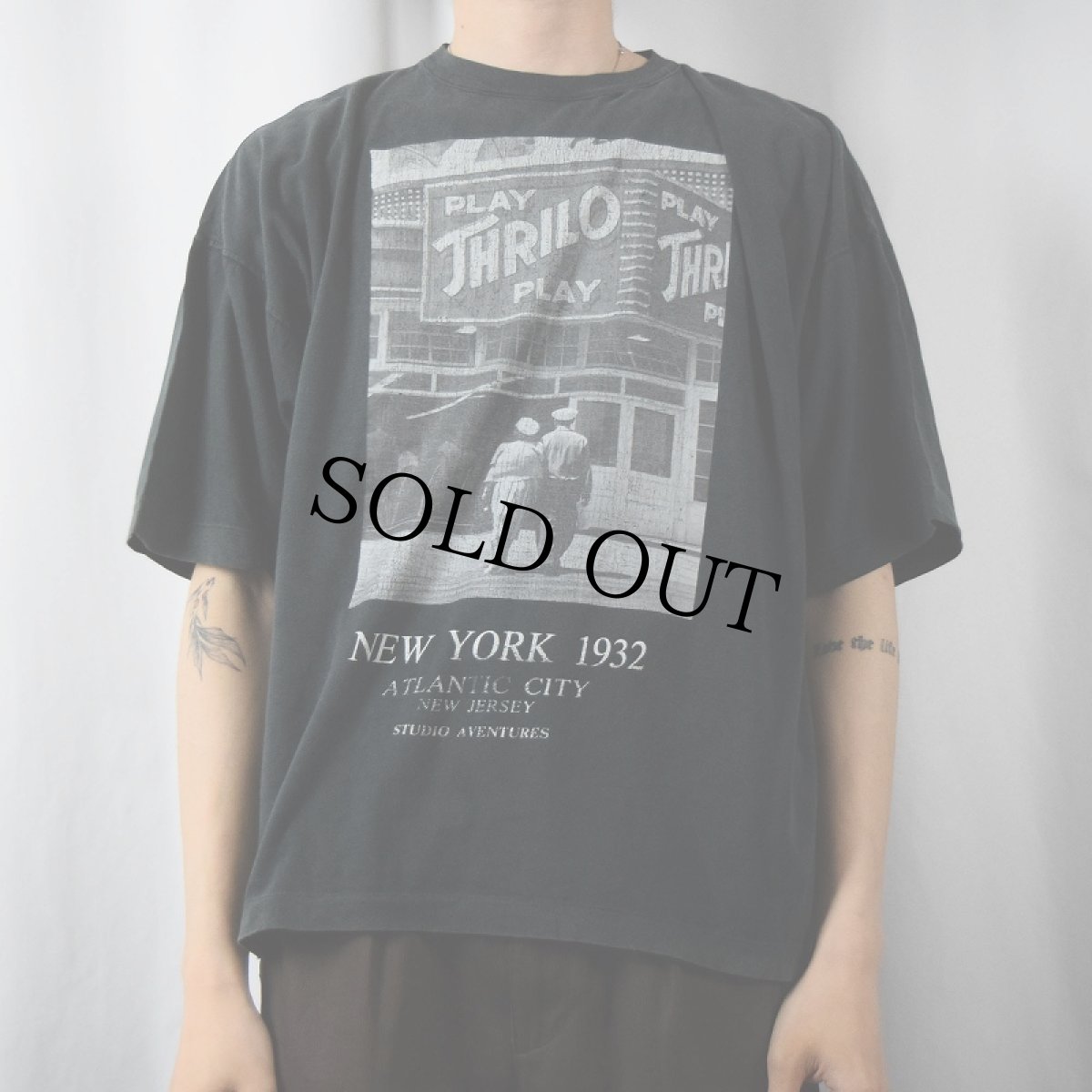 画像2: 90's "NEW YORK 1932" フォトプリントTシャツ XL (2)