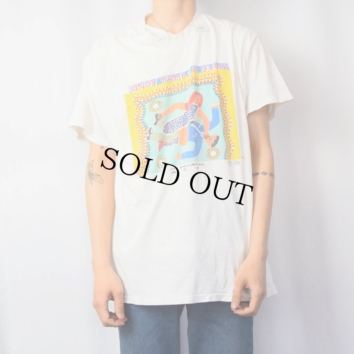 画像3: 90's JAMES HAROLD JENNINGS USA製 アートプリントTシャツ XL (3)