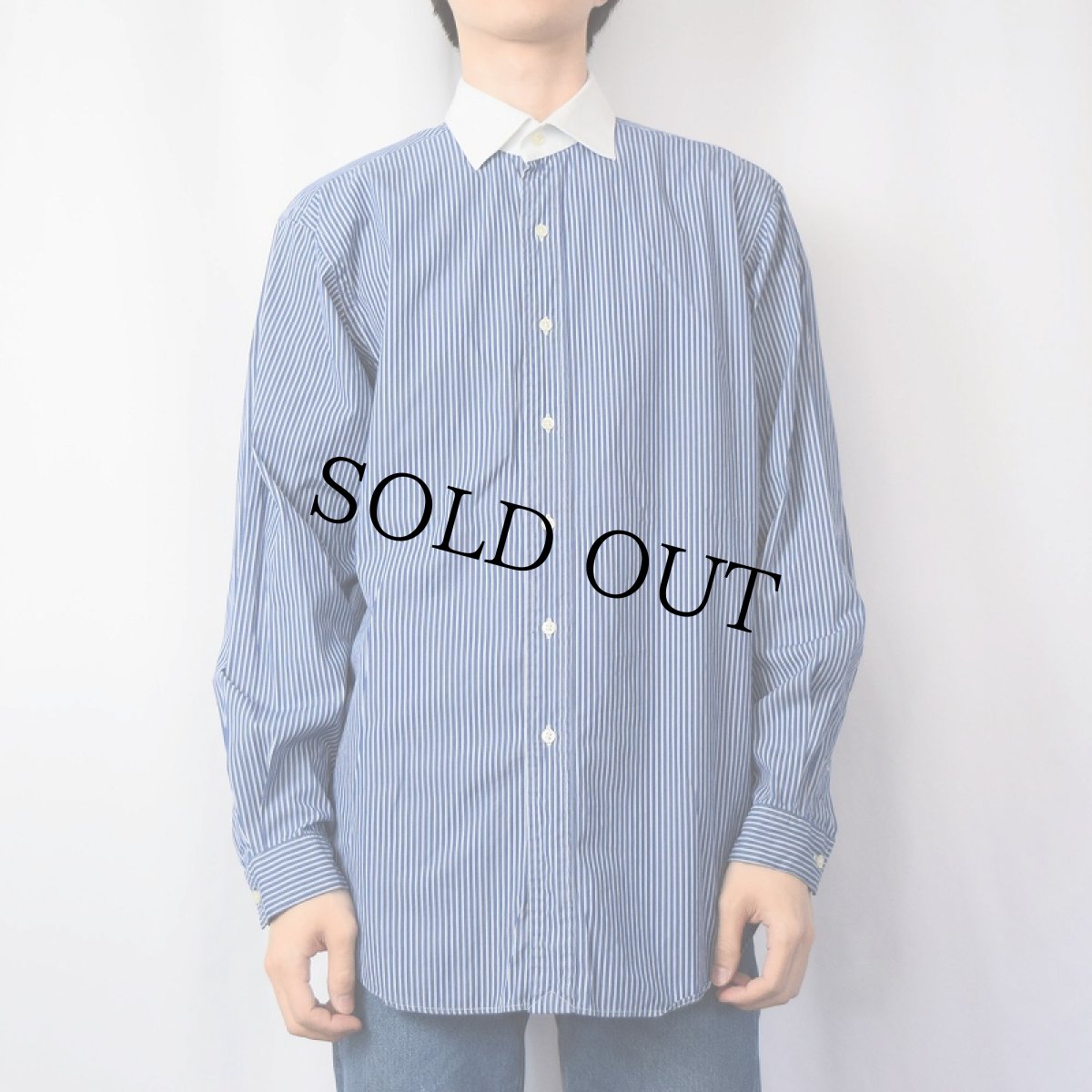 画像2: POLO Ralph Lauren "REGENT CLASSIC FIT" ストライプ柄 コットンシャツ 16 1/2 (2)